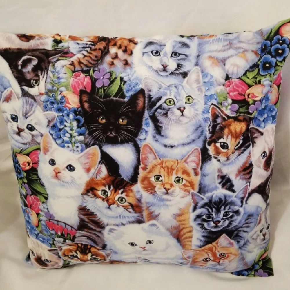 Cats/Kittens Covered Pillow